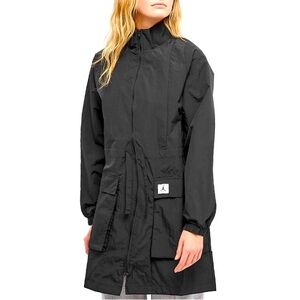 Women’s Nike Jordan Utility Jacket High Collar, Belted Waist, Full-Length Zipper